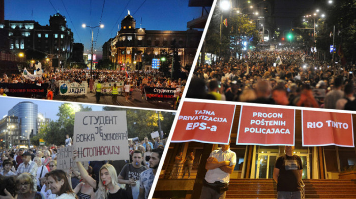 Završen 13. protest "Srbija protiv nasilja": Šetnja do Tužilaštva, opozicija poručila da ne odustaje od zahteva