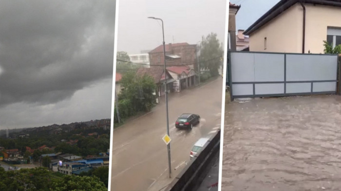 Nevreme zahvatilo delove Srbije: Poplavljene ulice u Kruševcu, pljusak u Beogradu