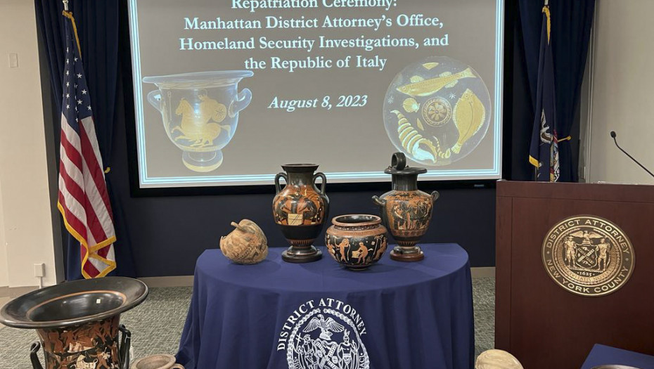 SAD vratile Italiji oko 250 drevnih artefakata ukradenih tokom 1990-tih