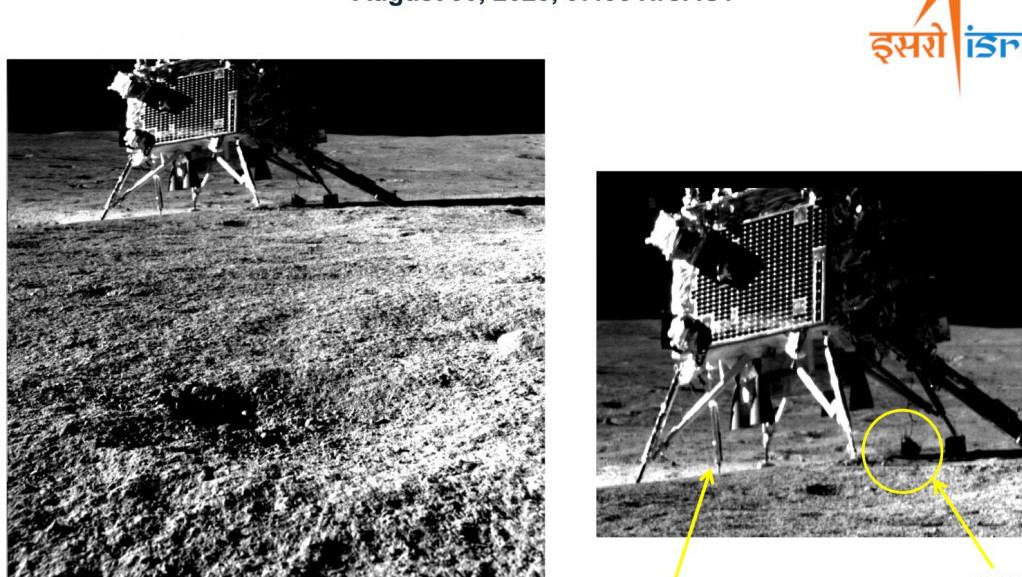 Indijski lunarni rover poslao prve fotografije lendera "Vikram" na površini Meseca