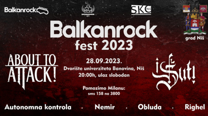 Balkanrock fest i ove godine humanitarnog karaktera: Pomoć za lečenje Milana Ivanovića iz Niša