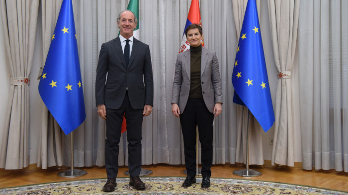 Brnabić sa predsednikom italijanske regije Veneto o saradnji i investicijama