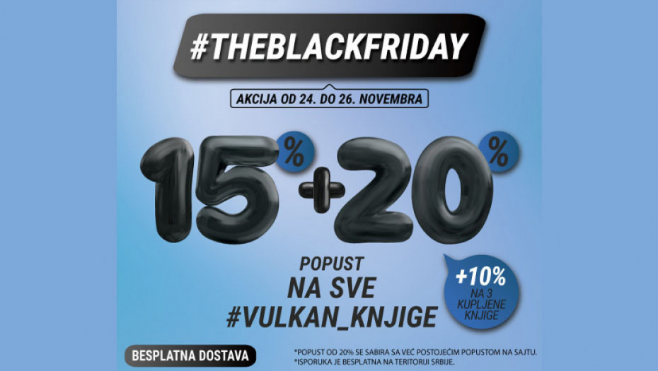 Black Friday akcija na sajtu Vulkan izdavaštva: Od 24. do 26. novembra neverovatni popusti na sve knjige