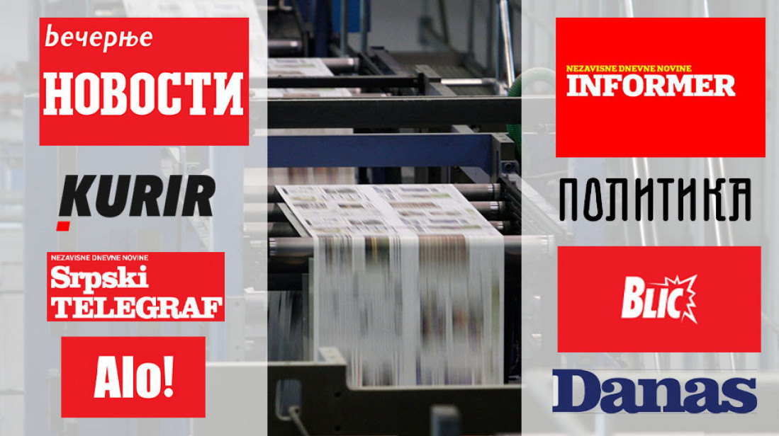 Naslovne strane dnevne štampe za subotu, 15. mart