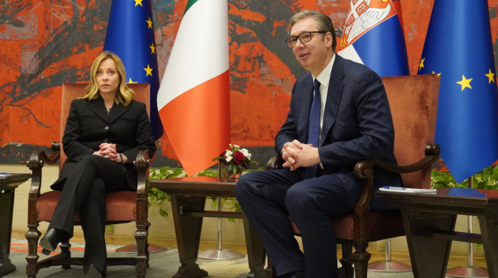 Premijerka Italije u poseti Beogradu, Vučić: Italija je jedan od najvažnijih političkih i ekonomskih partnera Srbije