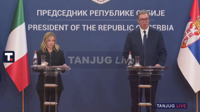 Premijerka Italije u poseti Beogradu, Vučić: Italija je jedan od najvažnijih političkih i ekonomskih partnera Srbije
