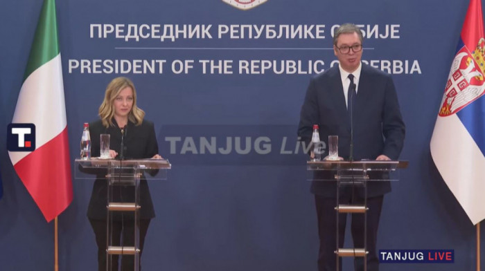 Meloni nakon sastanka sa Vučićem: Srbija može da računa na našu podršku, kako u Italiji tako i u Savetu Evrope