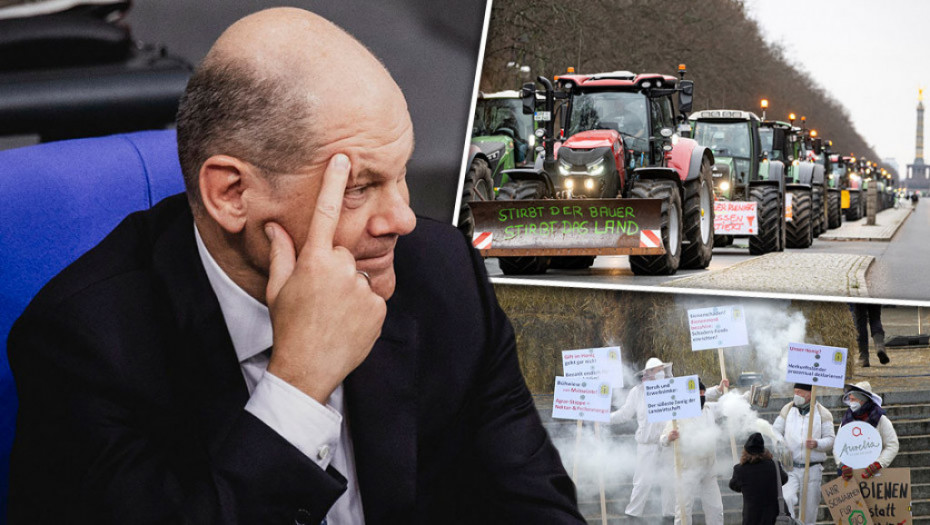 Šolc pozvao na smirenost i kompromis: Nemačka se suočava sa protestima poljoprivrednika