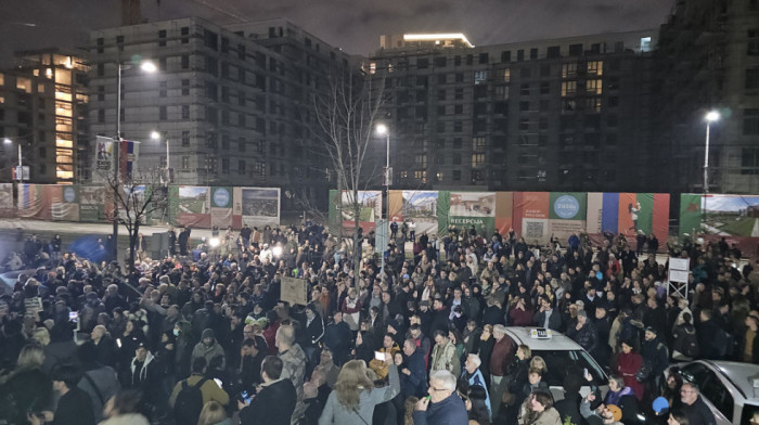 Završen deveti protest koalicije "Srbija protiv nasilja", ispred Palate pravde traženo oslobađanje uhapšenih