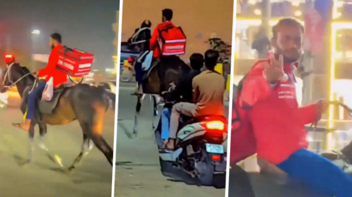 Dostavljač u Indiji hranu nosi na konju, a razlog je krajnje praktičan (VIDEO)