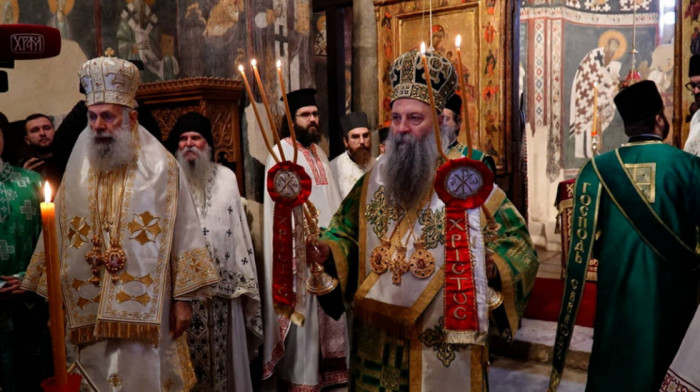Patrijarh Porfirije služio liturgiju u manastiru Gračanica, Božić će dočekati u Pećkoj patrijaršiji