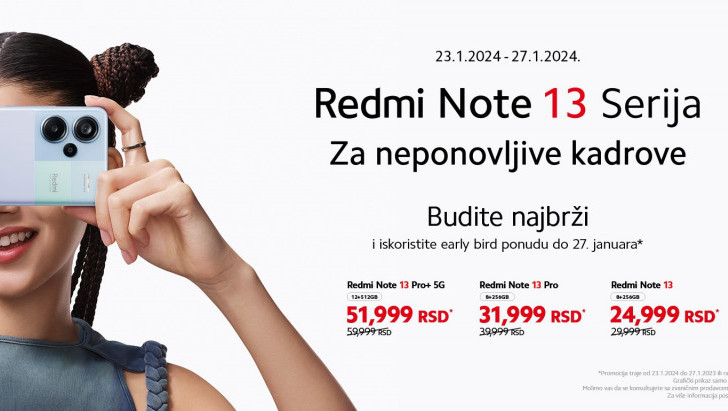 Budite najbrži i iskoristite veoma dobru ponudu: Redmi Note 13 serija za neponovljive kadrove