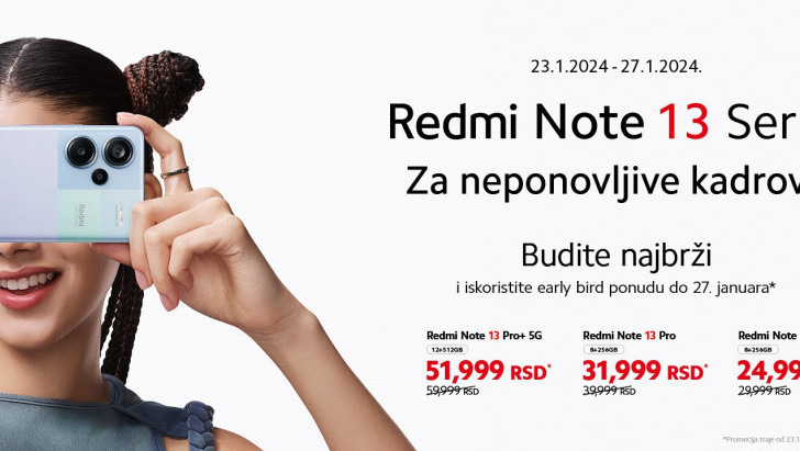 Budite najbrži i iskoristite veoma dobru ponudu: Redmi Note 13 serija za neponovljive kadrove