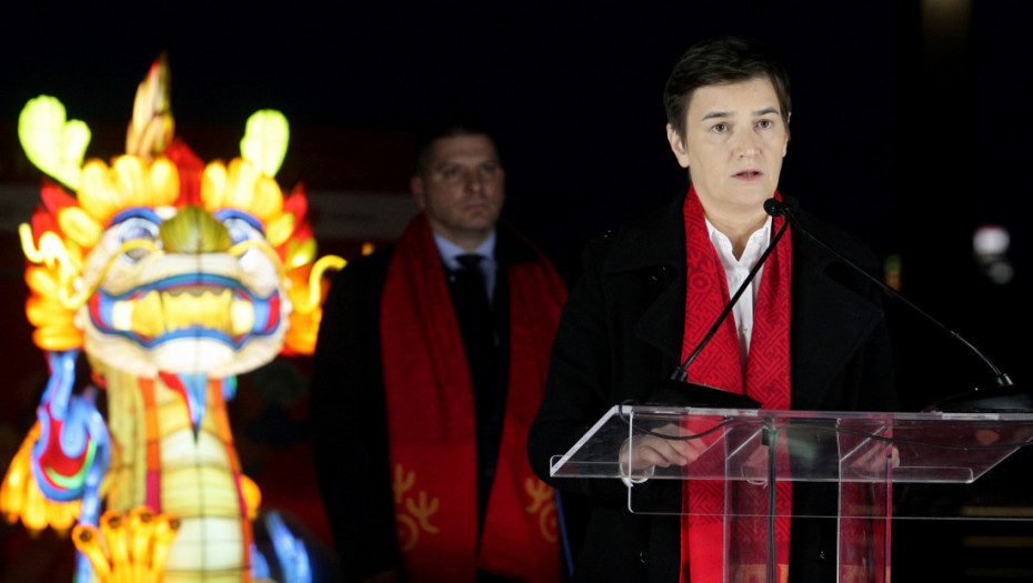 Brnabić na proslavi Kineske nove godine zahvalila Kini povodom stava o KiM