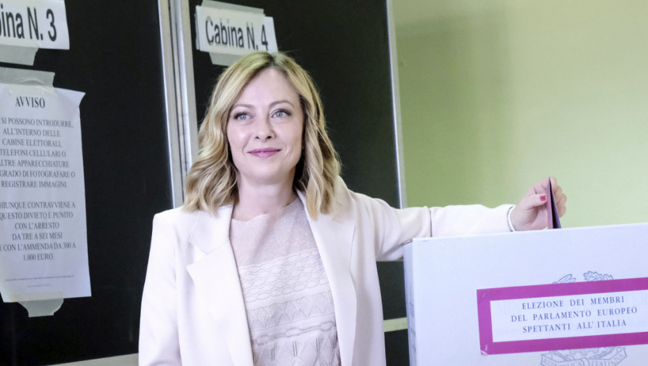 Đorđa Meloni u Rimu glasala na izborima za Evropski parlament: Vi odlučujete o budućnosti Italije i Evrope