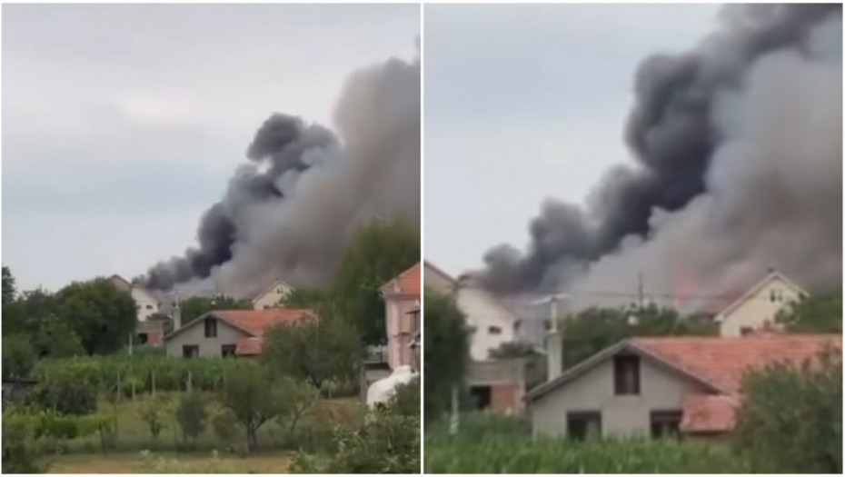 Veliki požar kod Surčina: Gori ugostiteljski objekat od 2.000 kvadratnih metara