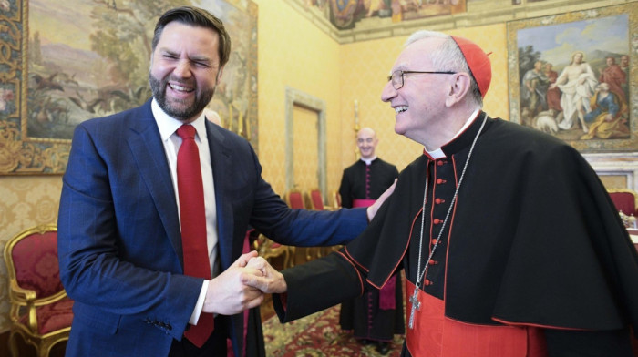 Potpredsednik SAD na sastanku sa državnim sekretarom Vatikana Pjetrom Parolinom