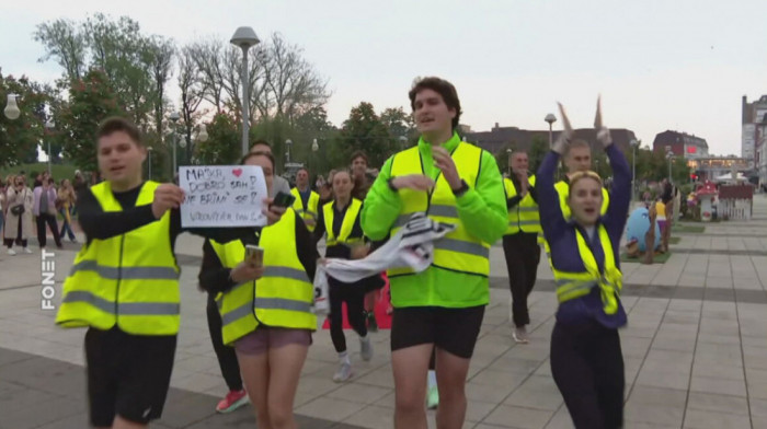 Studenti maratonci stigli u Ulm: Plan da 12. maja stignu u Brisel kako bi Evropskom parlamentu predali pismo