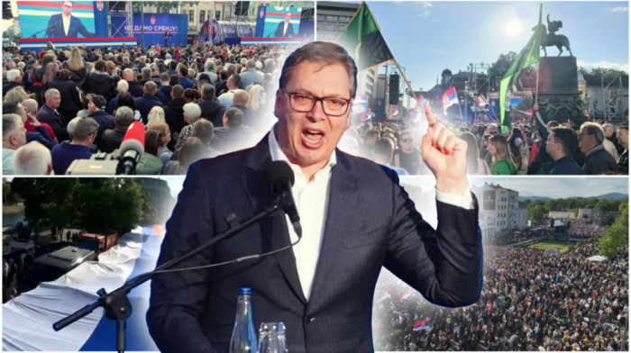SVENARODNI SABOR U NIŠU Građani se razilaze posle Vučićevog govora, burne reakcije na pomen obojene revolucije i KiM
