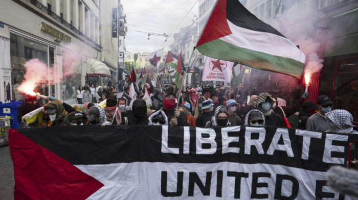"Nema mesta za genocid": Demonstracije protiv Izraela pred finale Evrovizije u Bazelu