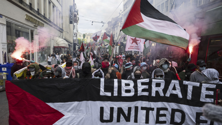 "Nema mesta za genocid": Demonstracije protiv Izraela pred finale Evrovizije u Bazelu