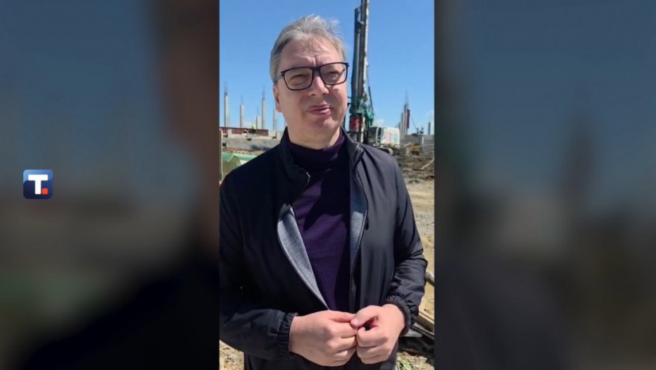 Vučić obišao gradilište nacionalnog stadiona: Radovi napreduju neverovatnom brzinom