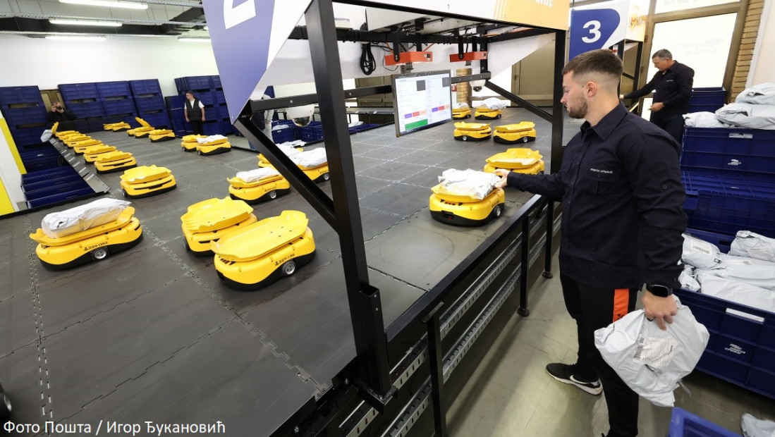 U poštansko-logističkom centru u Kragujevcu pušten u rad robotizovan sistem