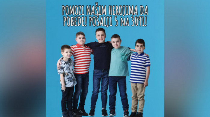 Potrebno još "samo" 175.000 SMS poruka za lečenje petorice dečaka