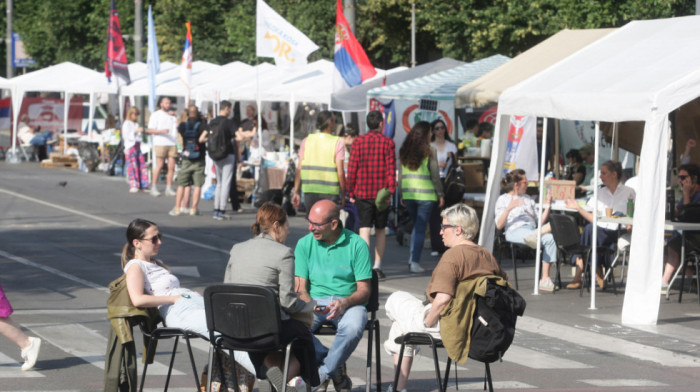 Četvrti dan protesta ispred Vlade: "Pobunjeni univerzitet" traži ispunjenje preostala dva zahteva