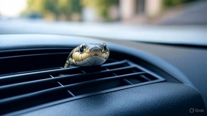 Šta kad se zmija useli u auto? Muke jednog vozača nasmejale milione (FOTO)