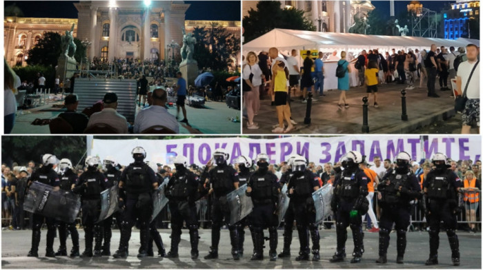 ZAVRŠEN PROTEST NA SLAVIJI Zabeleženi prvi incidenti i sukobi sa policijom
