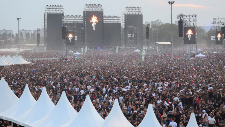 Tompsonov koncert u Zagrebu: Organizatori saopštili da se okupilo više od pola miliona ljudi