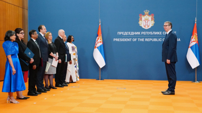 Vučić primio akreditive osam nerezidentnih ambasadora u Beogradu