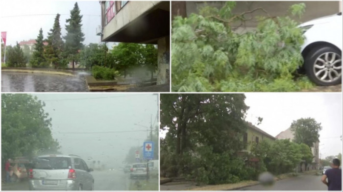 Snažno nevreme pogodilo Zrenjanin, vetar lomio grane sa drveća, jak vetar i u Subotici