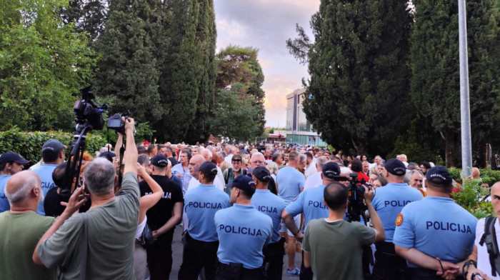 Šest policajaca povređeno tokom protesta ispred Vile Gorica u Podgorici, policija koristila suzavac