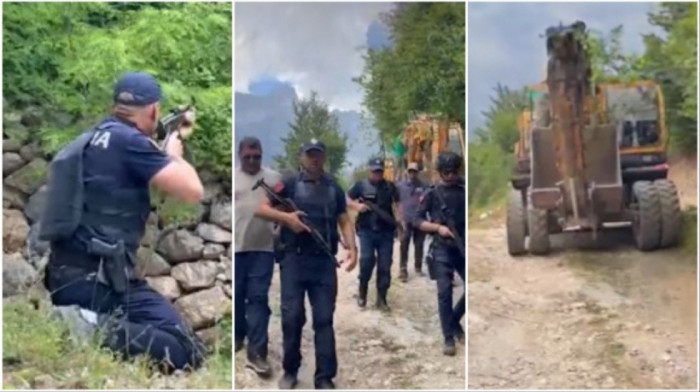 Albansko selo kao ratna zona: Stigla teško naoružana policija, revoltirani meštani bacali Molotovljeve koktele (VIDEO)