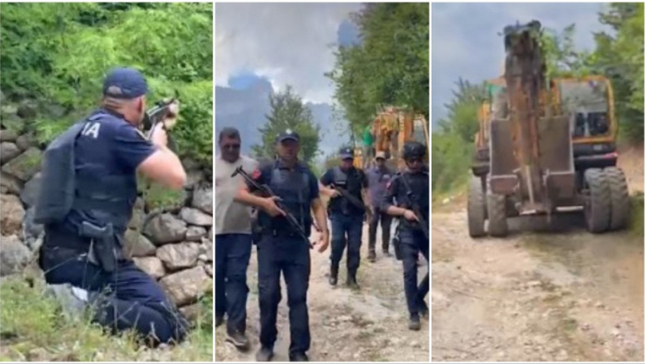 Albansko selo kao ratna zona: Stigla teško naoružana policija, revoltirani meštani bacali Molotovljeve koktele (VIDEO)