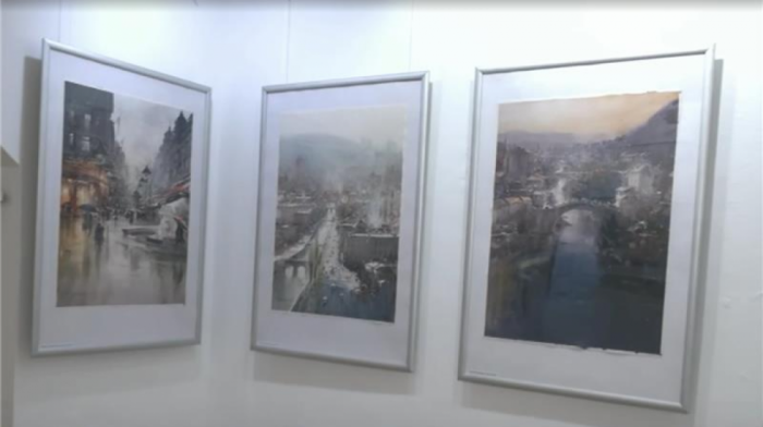 "Tragom svetlosti": Izložba akvarela na starom papiru povodom 45. rođendana galerije "Singidunum" (VIDEO)
