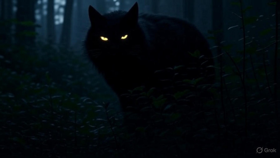 Crni predator vreba u šumi: Velika zver opet uočena u komšiluku, ne treba izlaziti napolje po mraku (FOTO)