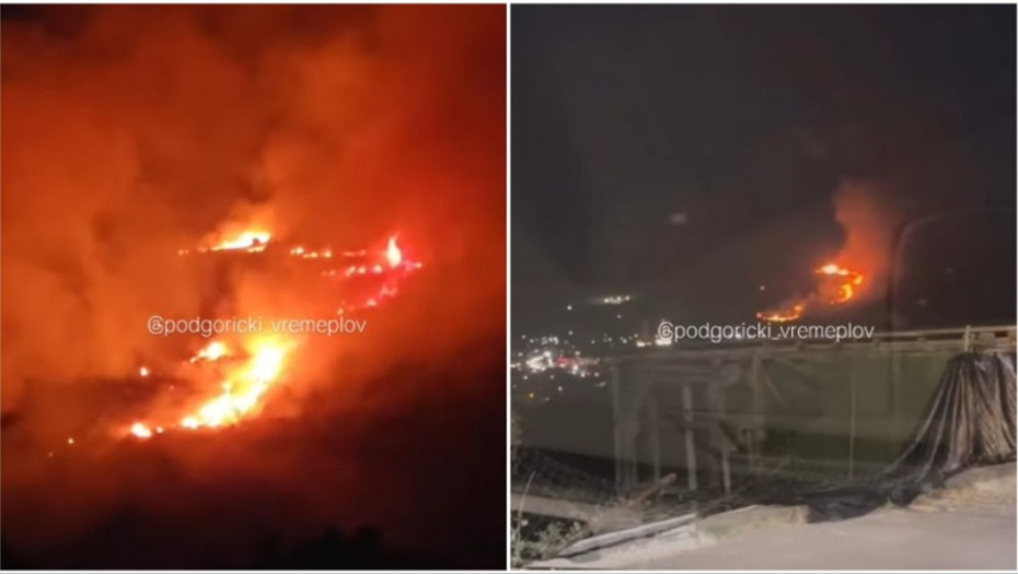 Požar kod Bara: Sve nadležne ekipe na terenu, jedan krak vatrene stihije širi se prema gradu