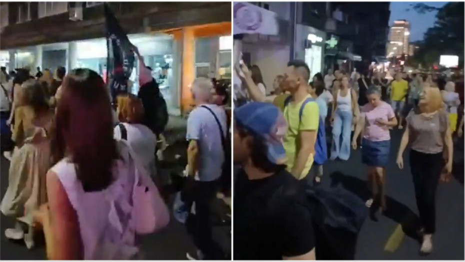 Protest u Beogradu, okupljeni išli do adresa Lončara i zamenice gradonačelnika