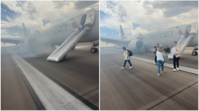 Dramatična evakuacija putnika na letu American Airlines-a usled incidenta sa stajnim trapom (VIDEO)