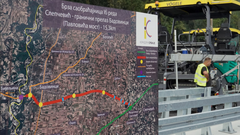 Izgradnja brze saobraćajnice Slepčević-Badovinci: Završeni mostovi i asfaltirano 10,5 kilometra
