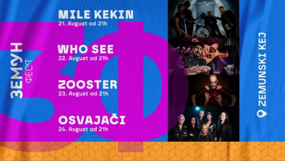 Zoster, Who See, Mile Kekin i Osvajači stižu na Zemun fest: Koliko koštaju ulaznice za koncerte na Keju