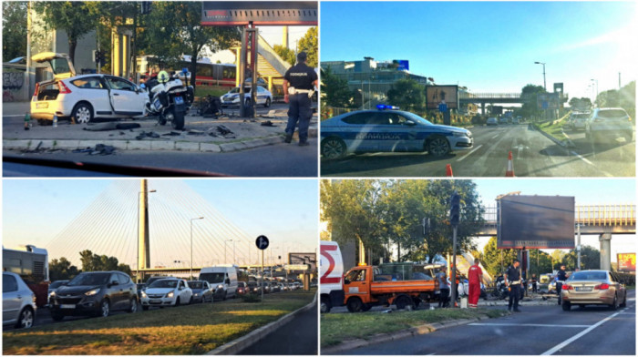 Teška saobraćajna nesreća kod Tržnog centra Ada mol – jedna osoba stradala, saobraćaj u prekidu (FOTO)