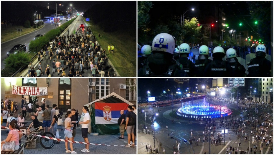 Protesti u Srbiji: U centru Beograda ponovo mirno