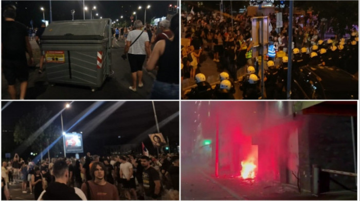 PROTESTI U SRBIJI Demonstranti zapalili prostorije SNS-a u Valjevu; Na Novom Beogradu napadnuta policija