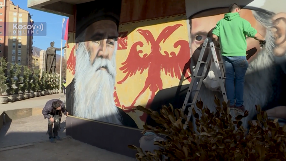 Prefarbani grafiti i murali u Leposaviću