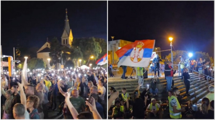 Protest u Sremskoj Mitrovici, bio prisutan i deo opozicionih političara
