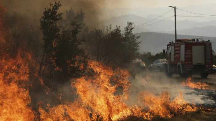 Požar na Lisinju iznad Bara: Vatrogasci se bore s požarom na nepristupačnom terenu
